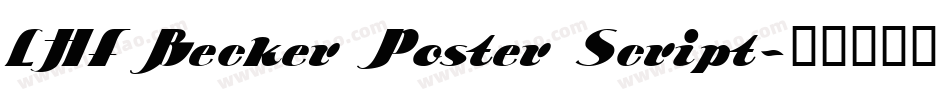 LHF Becker Poster Script字体转换